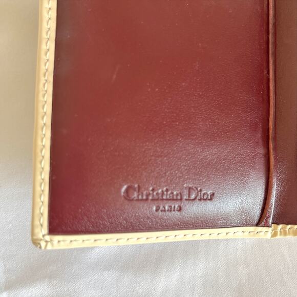 DIOR #1 Wallet by John Galliano Red Trotter Long Canvas Leather - Picture 10 of 16